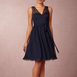 Anthropologie Navy A-Line Cocktail Dress